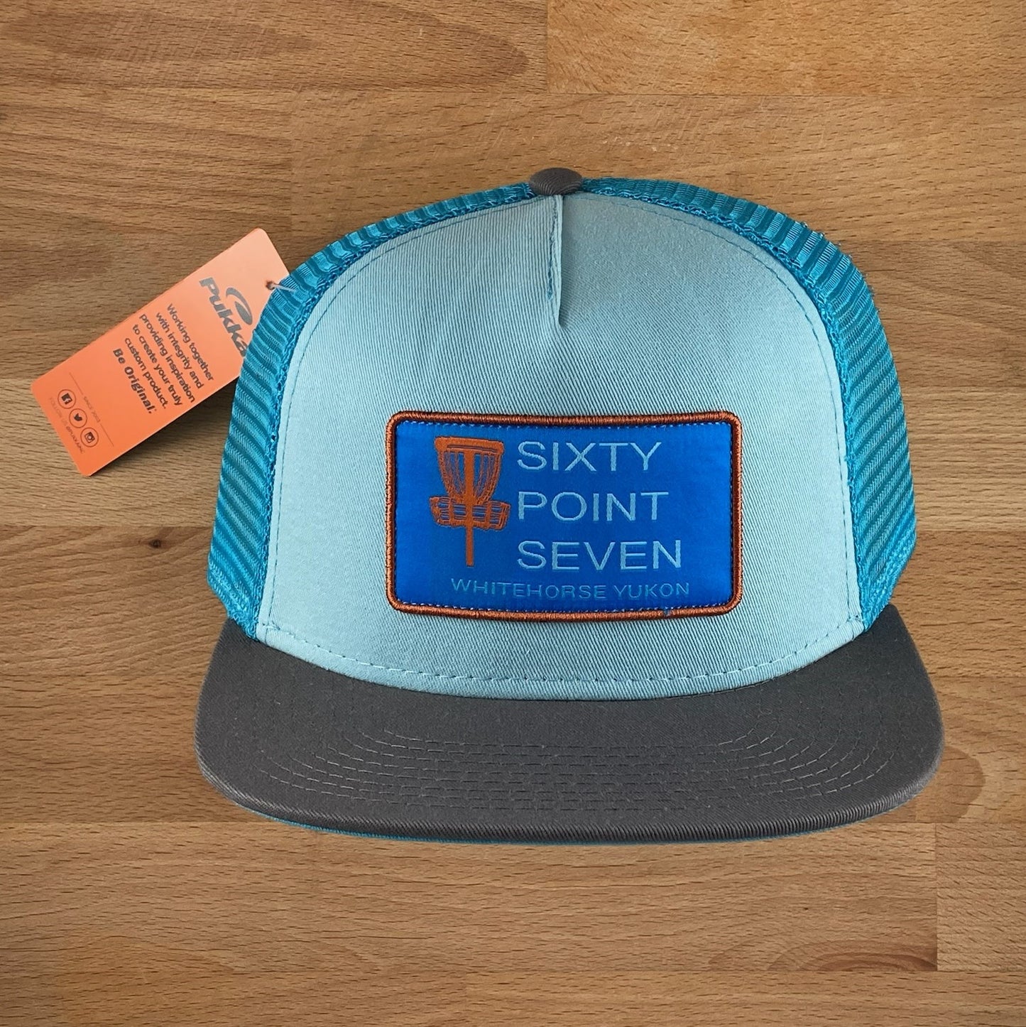 Sixty Point Seven Hat - Frost and Aqua - Mesh Back